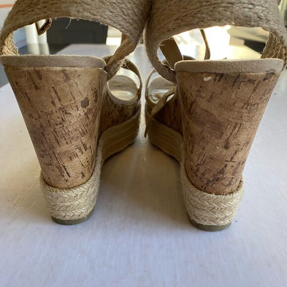 Nice Platform Wedge Cork Sandals Size 8 - Picture 4 of 7